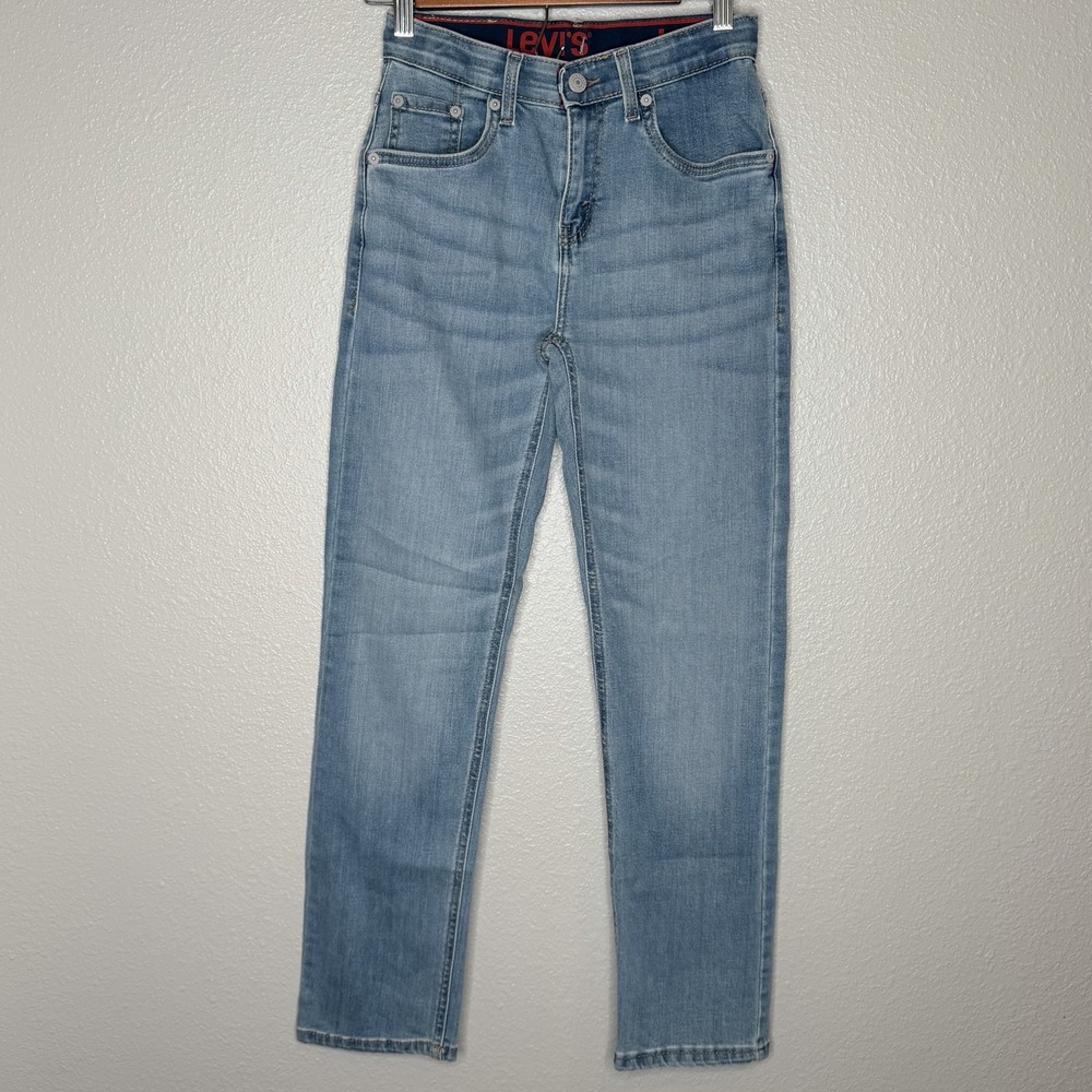 Levis 514 Boys Youth Jeans 14 Reg Adjustable Waist Straight Leg Blue Denim